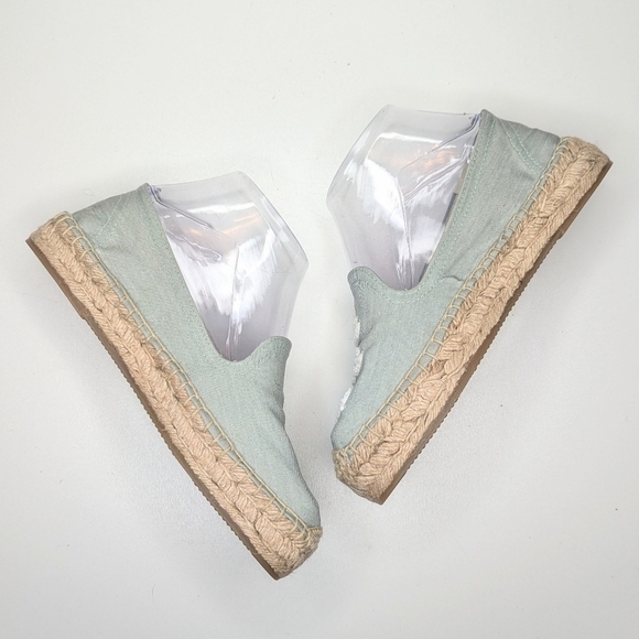 Soludos La Vie En Rose smoking slipper espadrille blue pink size 6.5 - Picture 3 of 7